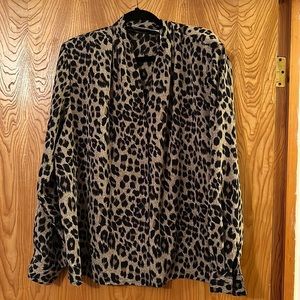 Women’s Yves St. Clair 2 leopard blouse 22w